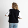 VIVI MARI Teddy Fleece Vest Navy Rückansicht