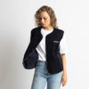 VIVI MARI Teddy Fleece Vest Navy Model