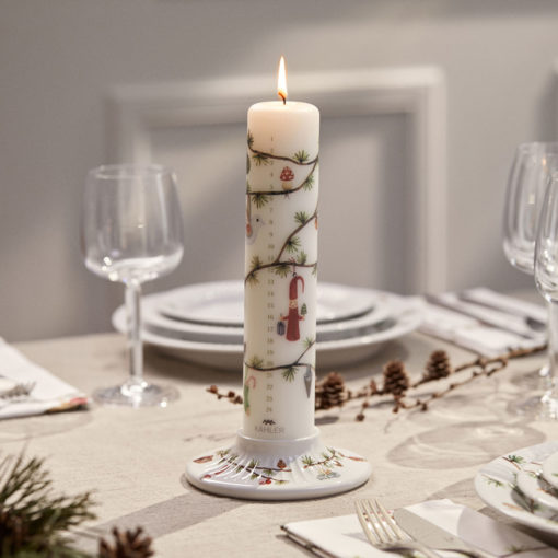 Kähler Hammershøi Kerzenhalter Weihnachten S mit Kalenderkerze