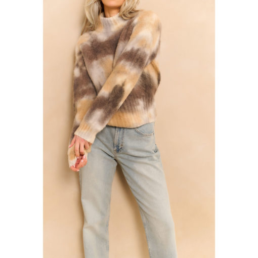 YAYA Kragenpullover Dark Taube