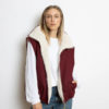 VIVI MARI Reversible Bomber Vest Wine Red/Sand