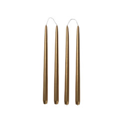 Broste Kerzen-Set Getaucht Smooth Gold