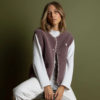 VIVI MARI Teddy Fleece Vest Ash Plum