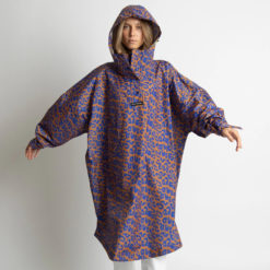 VIVI MARI Raincoat Leo Splashes Electric Blue/Caramel