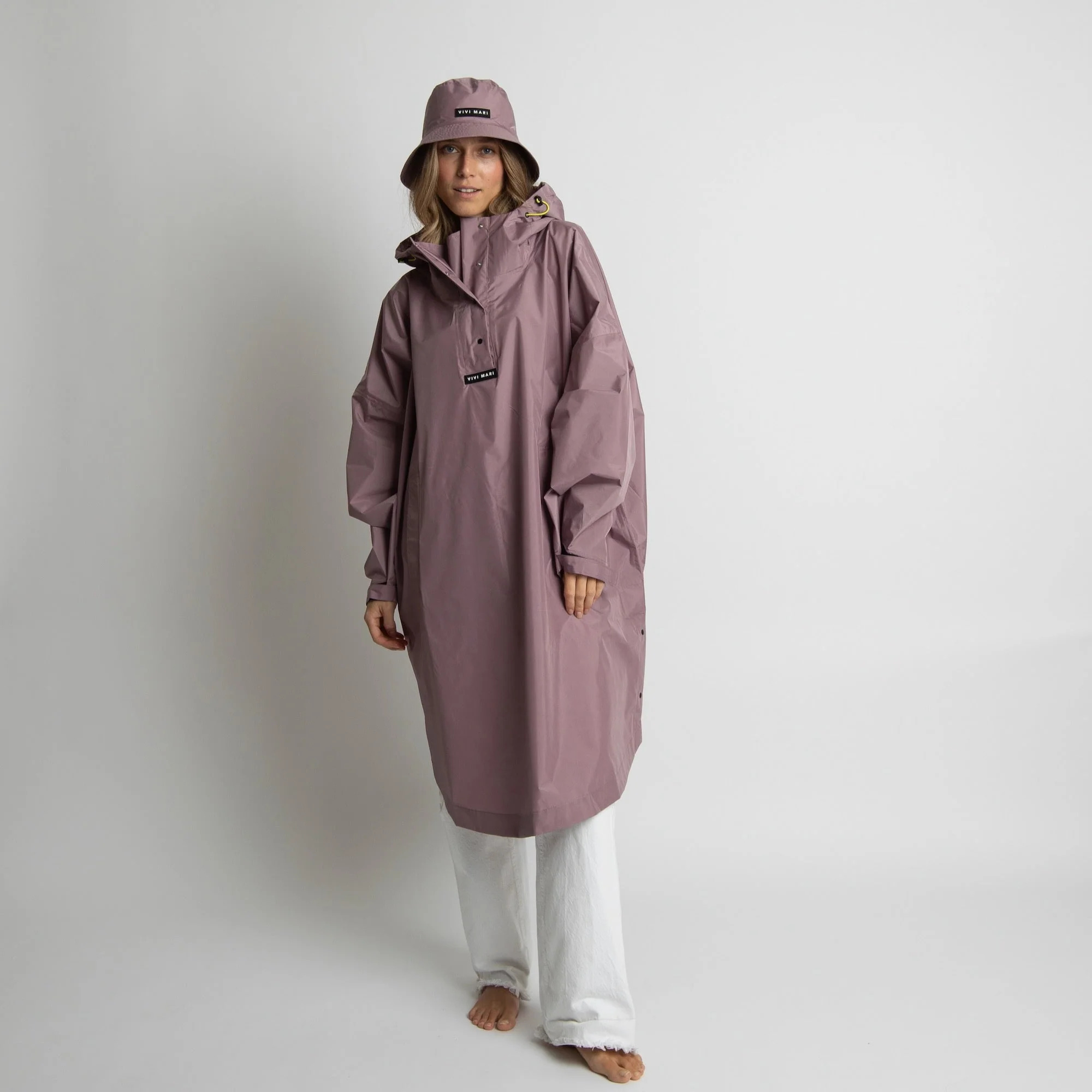 VIVI MARI Raincoat Solid Ash Plum
