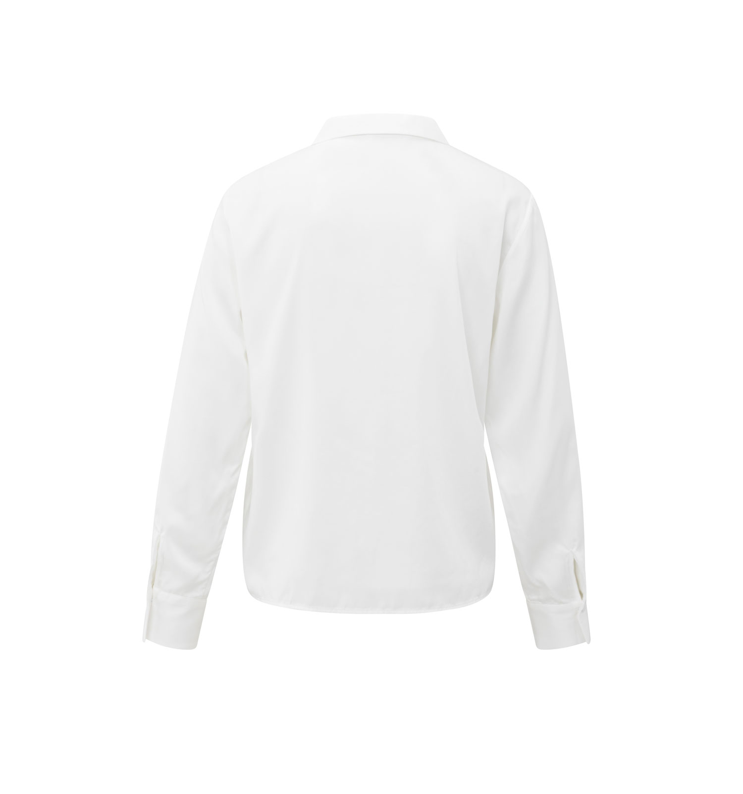 YAYA Schleifenkragen-Bluse Pure White