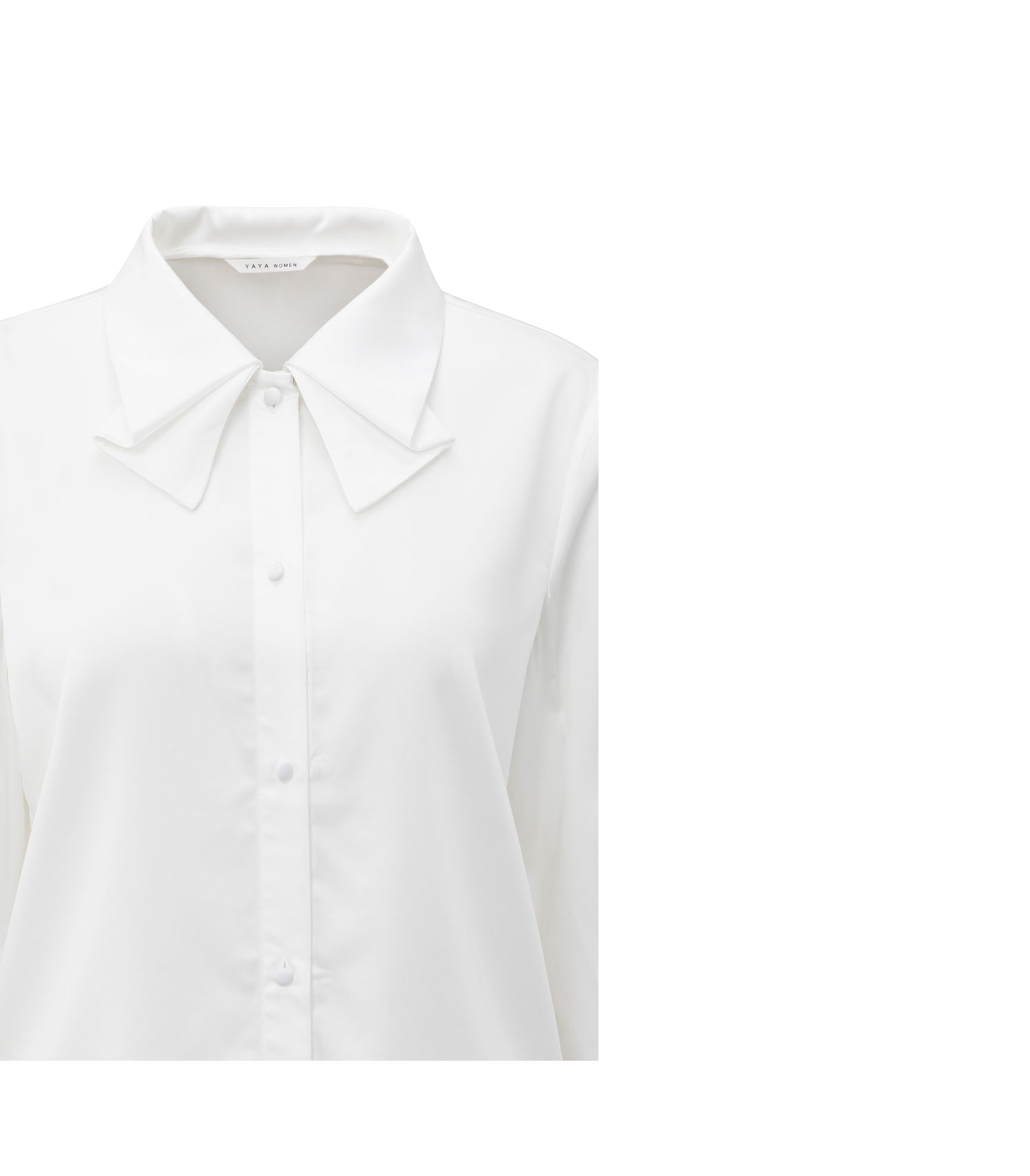 YAYA Schleifenkragen-Bluse Pure White - Image 3