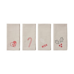 Broste Baumwollservietten Fryd Rot