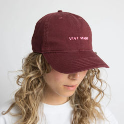 VIVI MARI Cap Solid Wine Red/Soft Pink