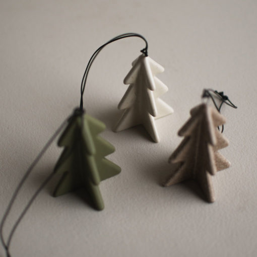 DBKD Anhänger Weihnachtsbaum Beige