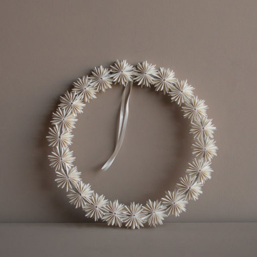DBKD Kranz Papier-Flocken White