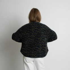 VIVI MARI Teddy Fleece Jacket Leo Splashes Navy/Olive