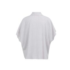 YAYA Gestreifte Bluse mit kurzen Ärmeln Alabaster Gray Dessin