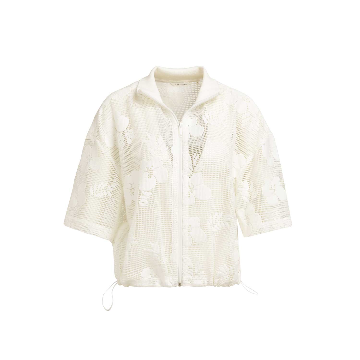 YAYA Jacke im Häkelstil Beige