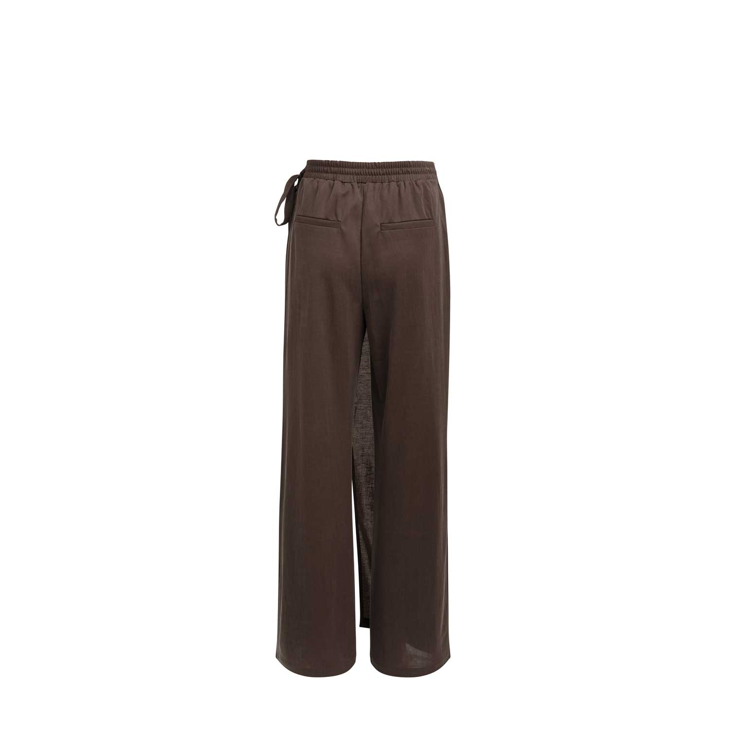 YAYA Jerseyhose mit weitem Bein und Wickeleffekt Aubergine Purple
