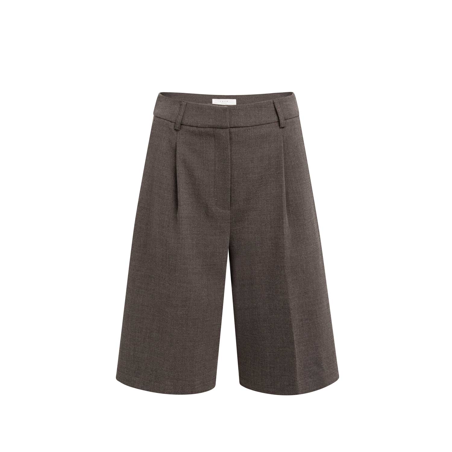 YAYA Gewebte Bermuda mit hohem Bund Delicioso Brown