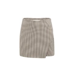 YAYA Karierter Hosenrock in Wickeloptik Beige Dessin