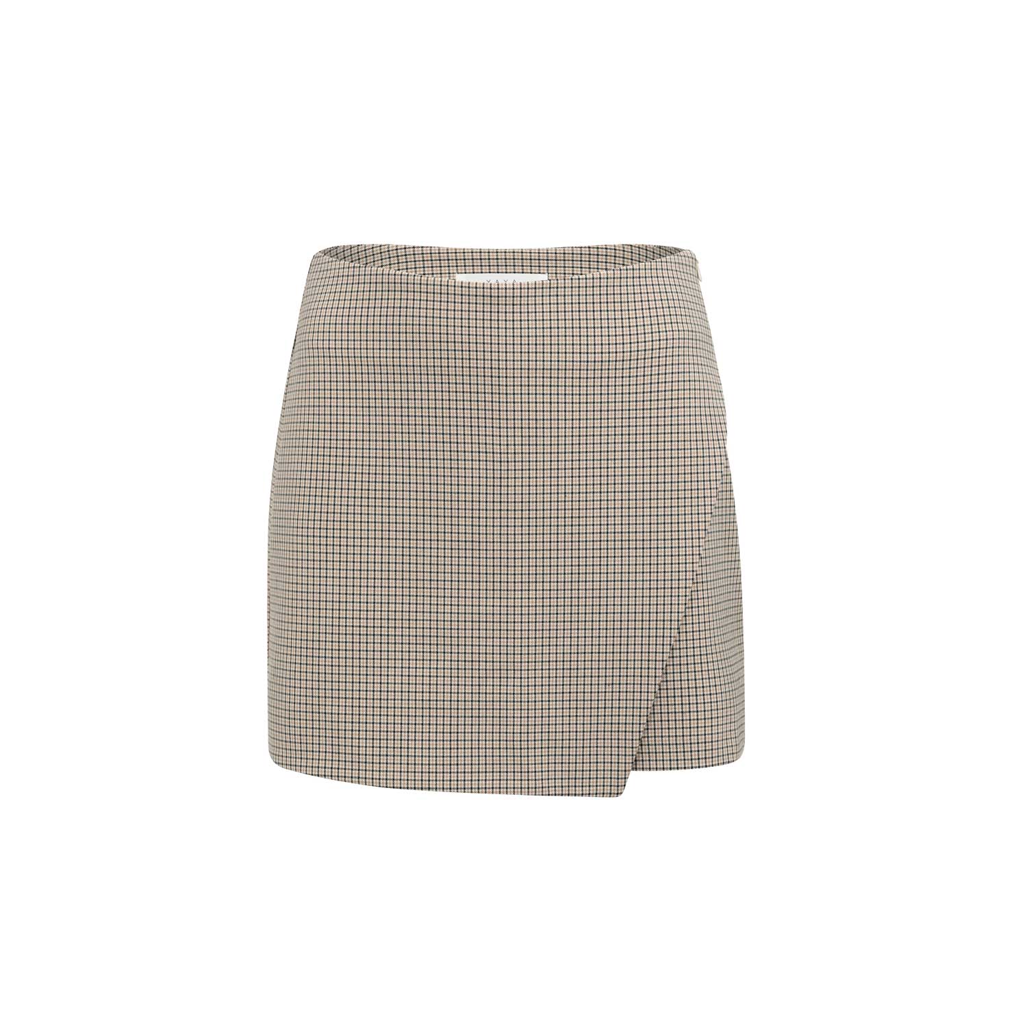 YAYA Karierter Hosenrock in Wickeloptik Beige Dessin