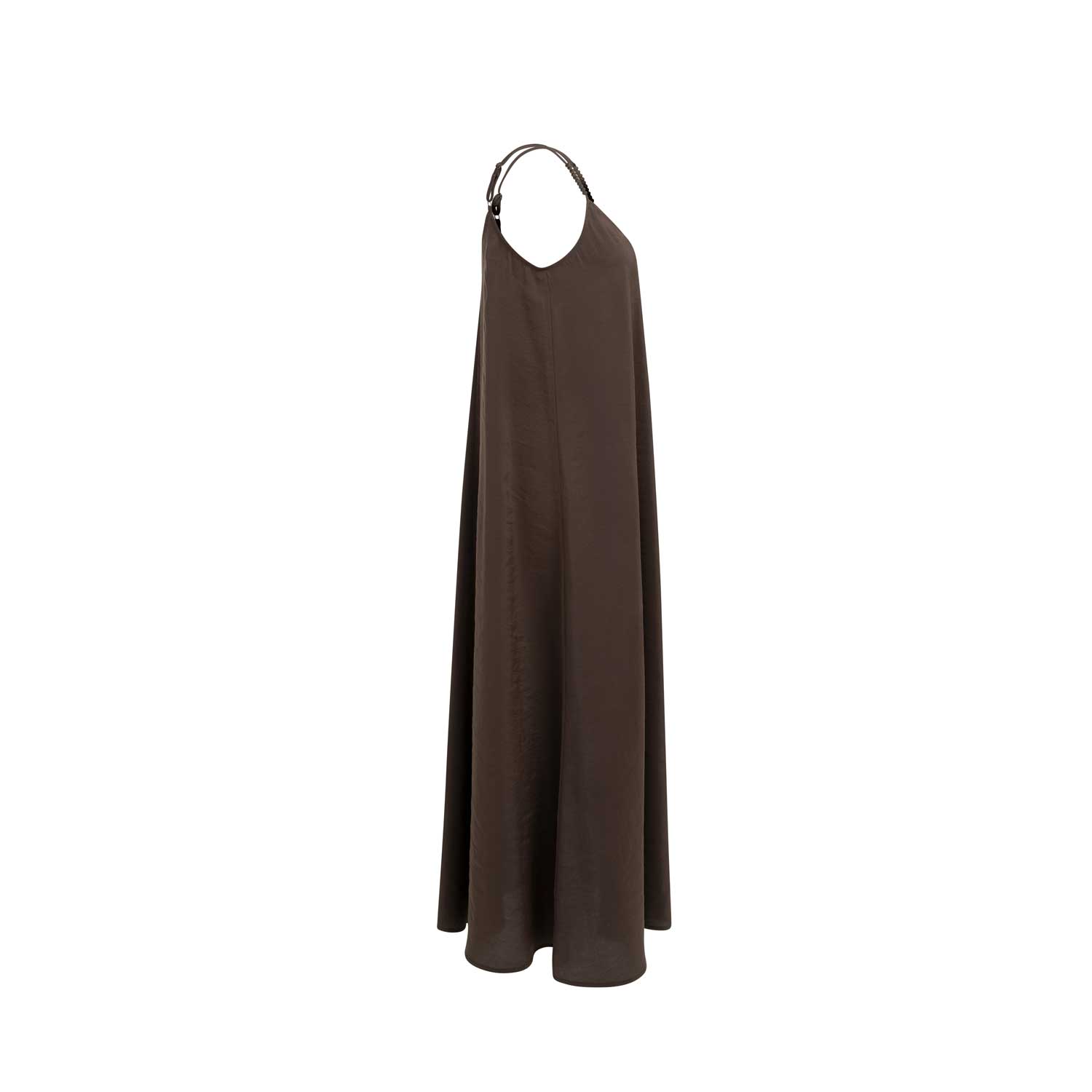 YAYA Langes Trägerkleid mit lockerem Schnitt Aubergine Purple