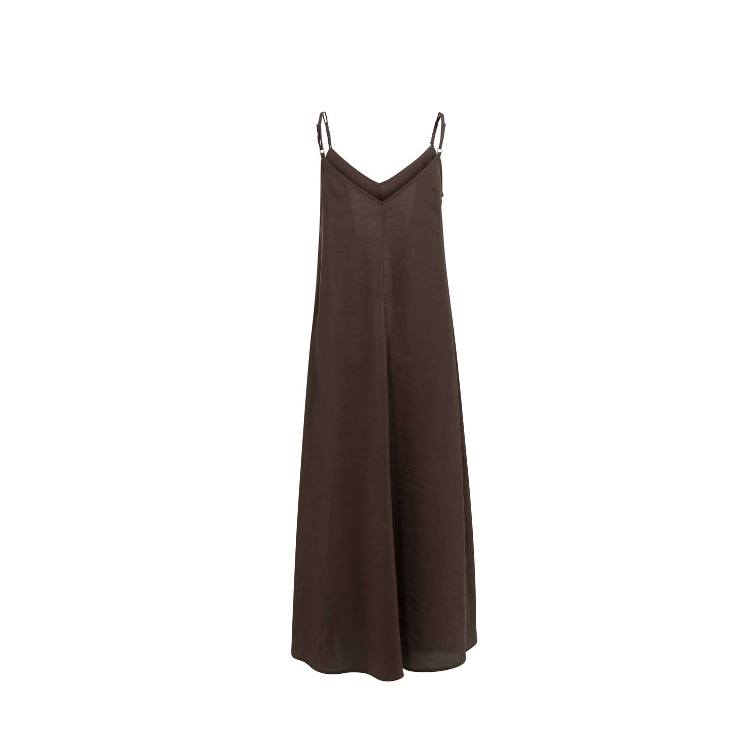 YAYA Langes Trägerkleid mit lockerem Schnitt Aubergine Purple
