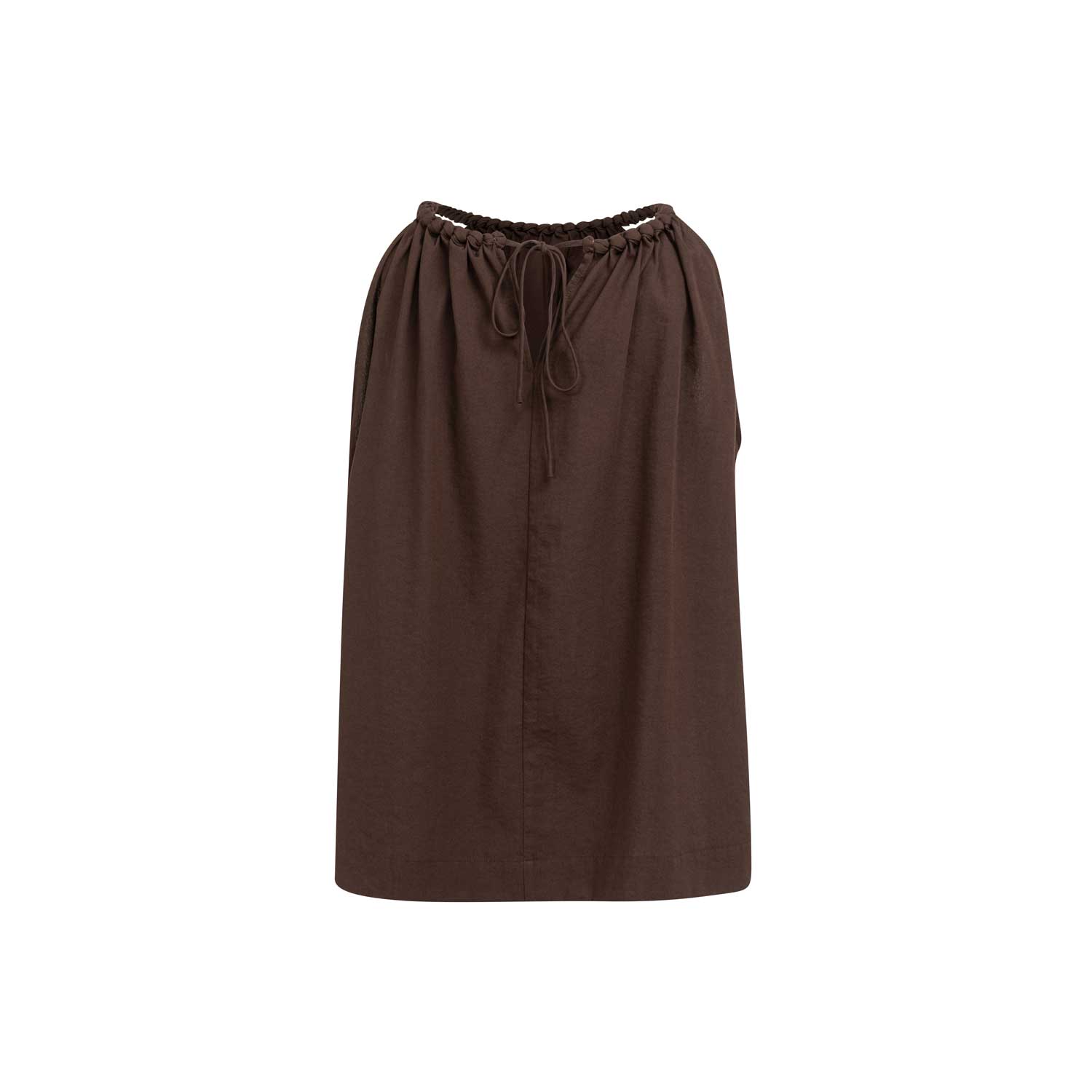 YAYA Haltertop mit geflochtenem Ausschnitt Aubergine Purple