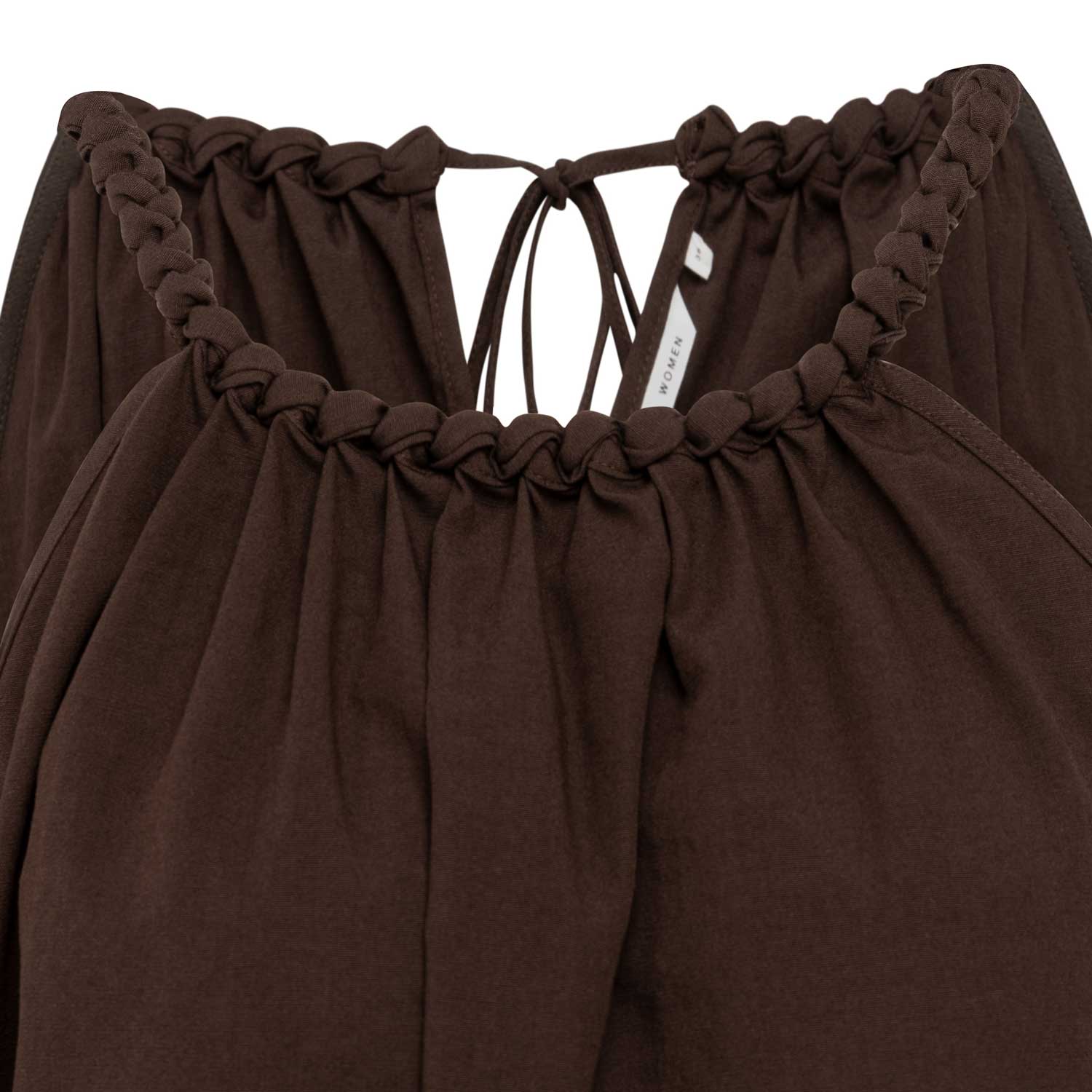 YAYA Haltertop mit geflochtenem Ausschnitt Aubergine Purple
