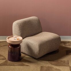 Wood Sessel Nomu Chenille Braun