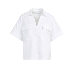 YAYA Boxy Bluse mit Taschen Pure White