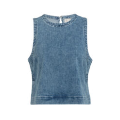 YAYA Jeans-Top mit weitem Schnitt Mid Blue Denim