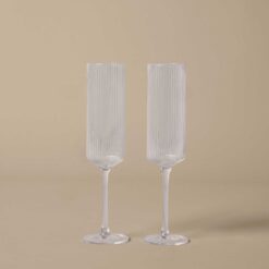 ferm LIVING Ripple Champagnerflöte Klar