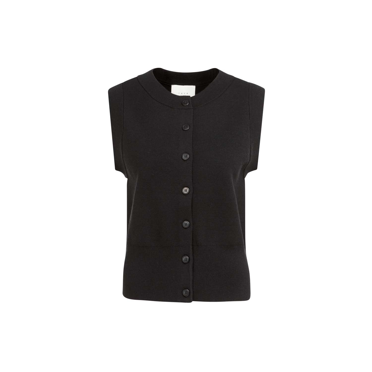 YAYA Westover mit Knopfleiste Black