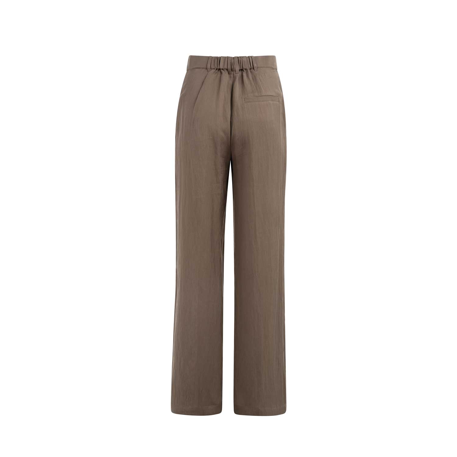 YAYA Stoffhose mit weitem Bein Washed Brown, Rückseite