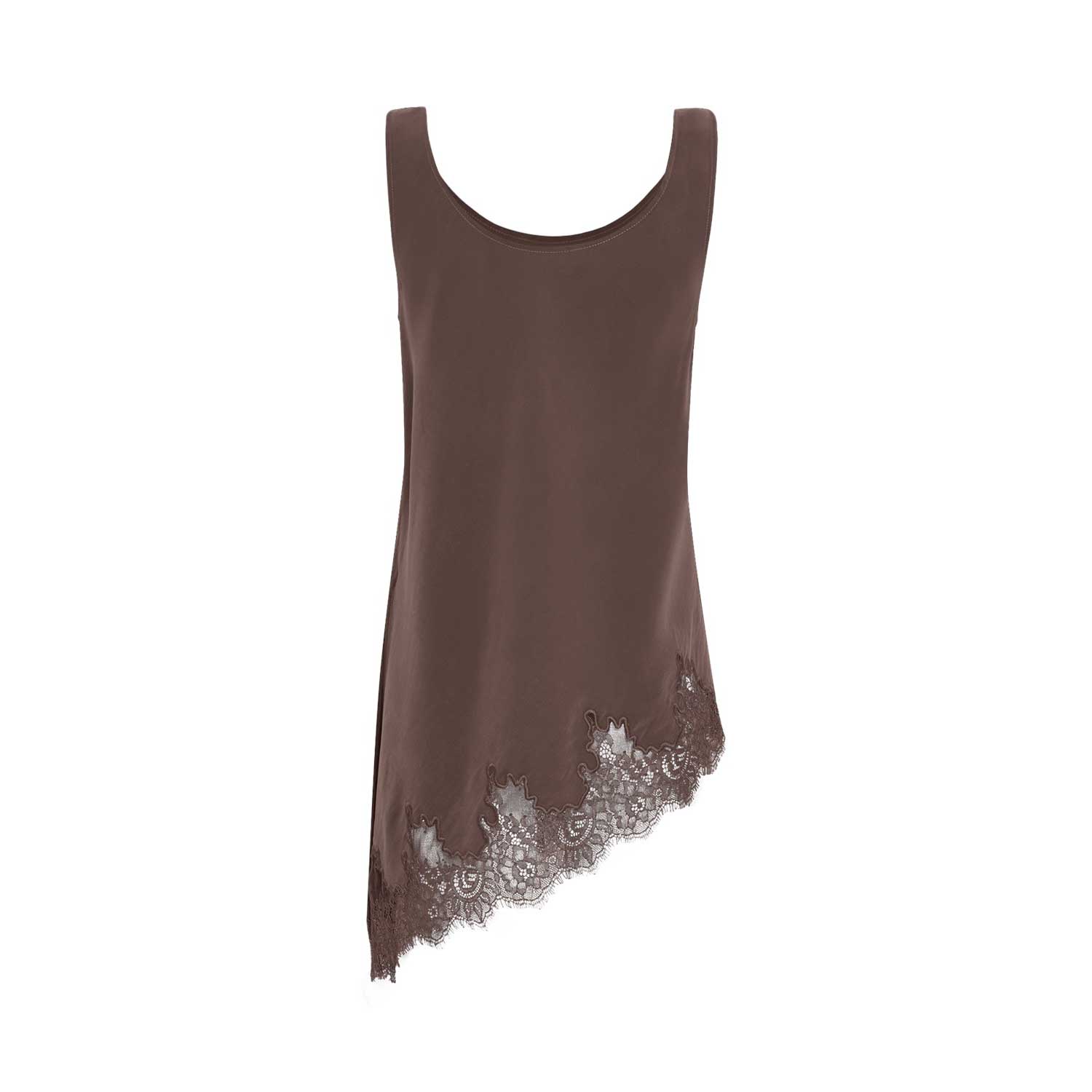 MSCH Copenhagen asymmetrisches Top mit Spitze Hot Fudge, Rückseite