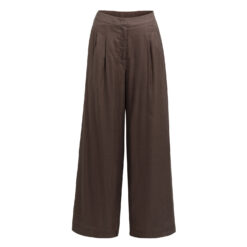 YAYA Weite Hose mit elastischem Bund Aubergine Purple