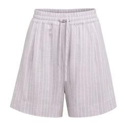 YAYA Gestreifte Shorts Alabaster Gray Dessin