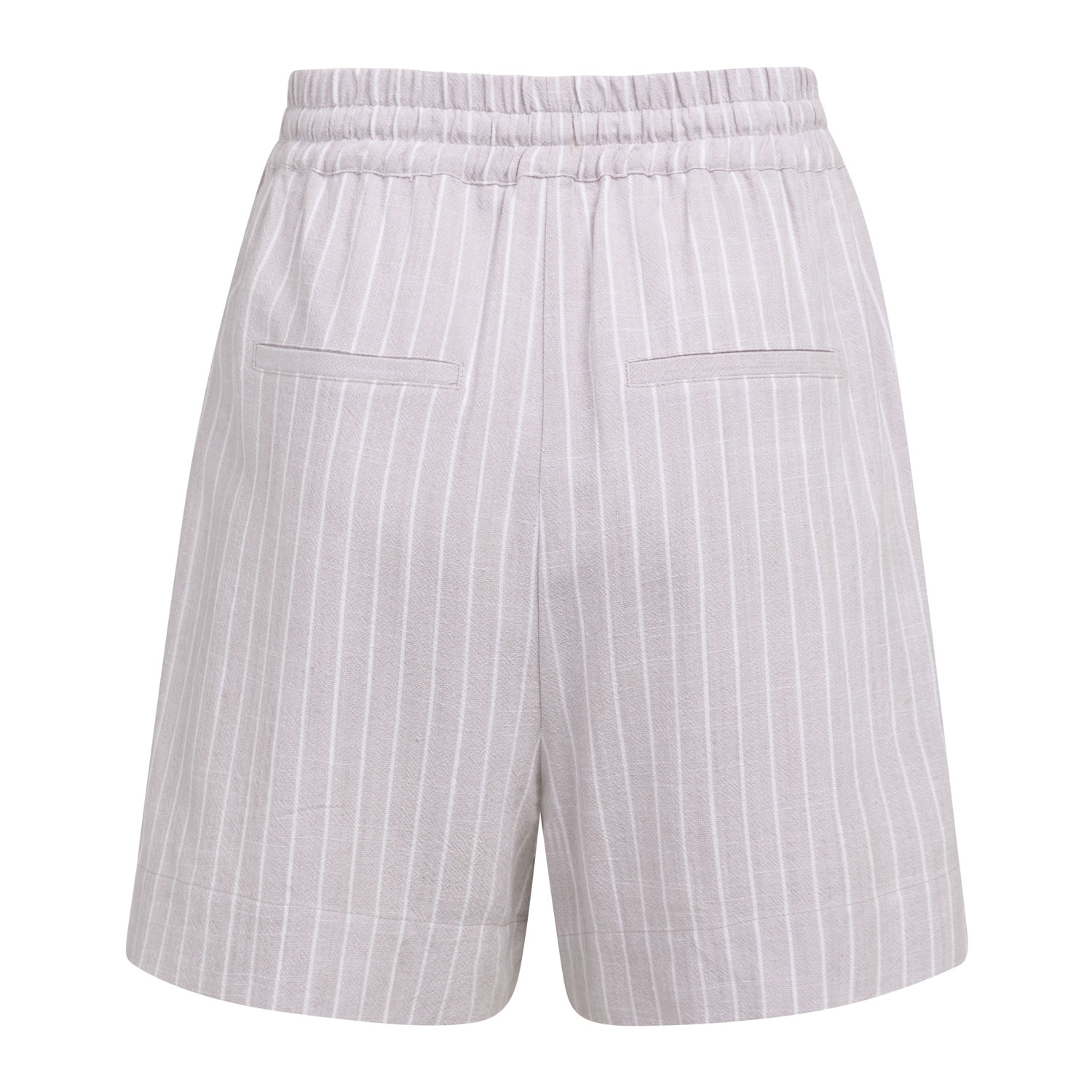 YAYA Gestreifte Shorts Alabaster Gray Dessin