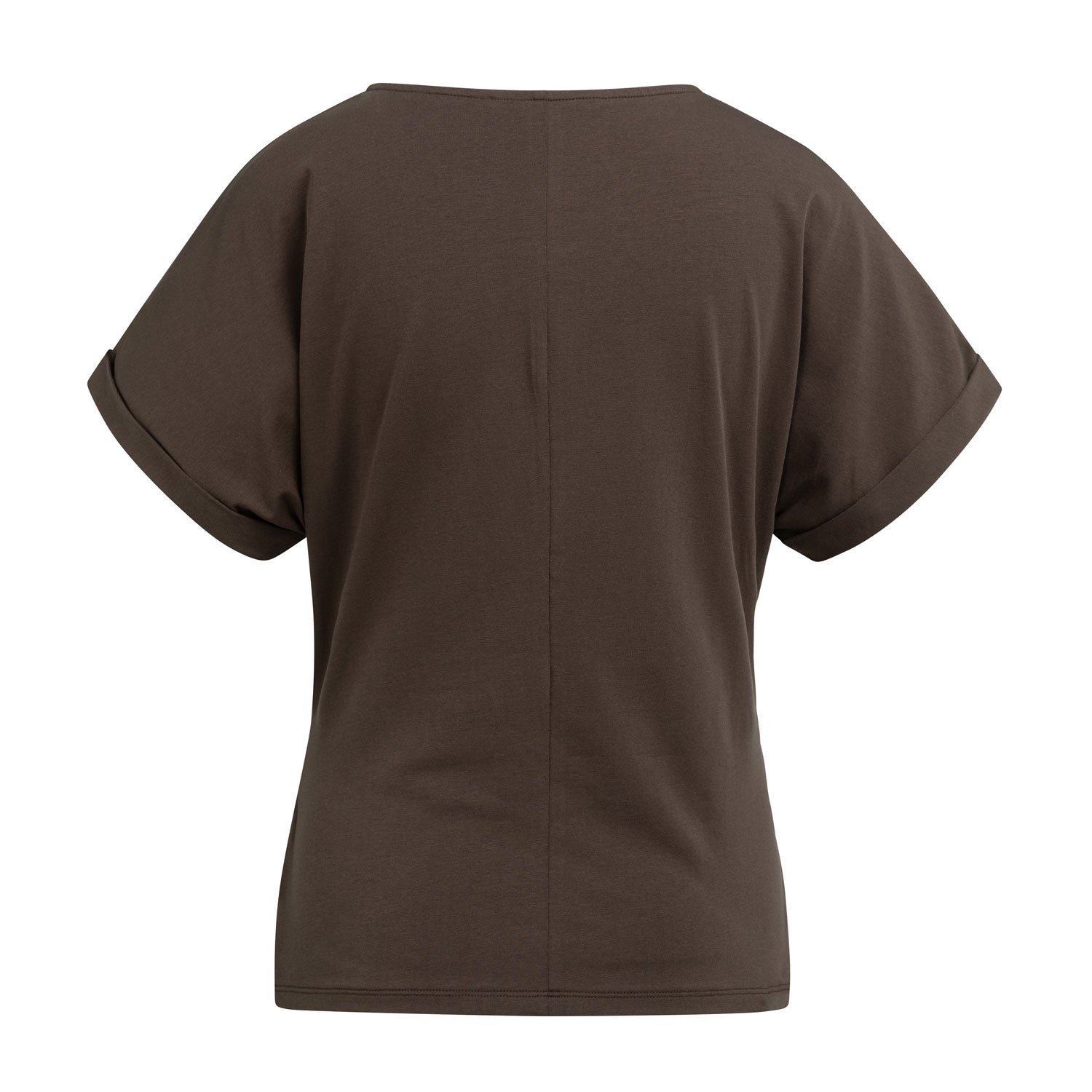 YAYA T-Shirt mit geknotetem Detail Aubergine Purple