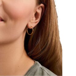 Pernille Corydon Creolen Plain Golden, Detail