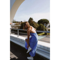 Indi & Cold Maxikleid rückenfrei Blau