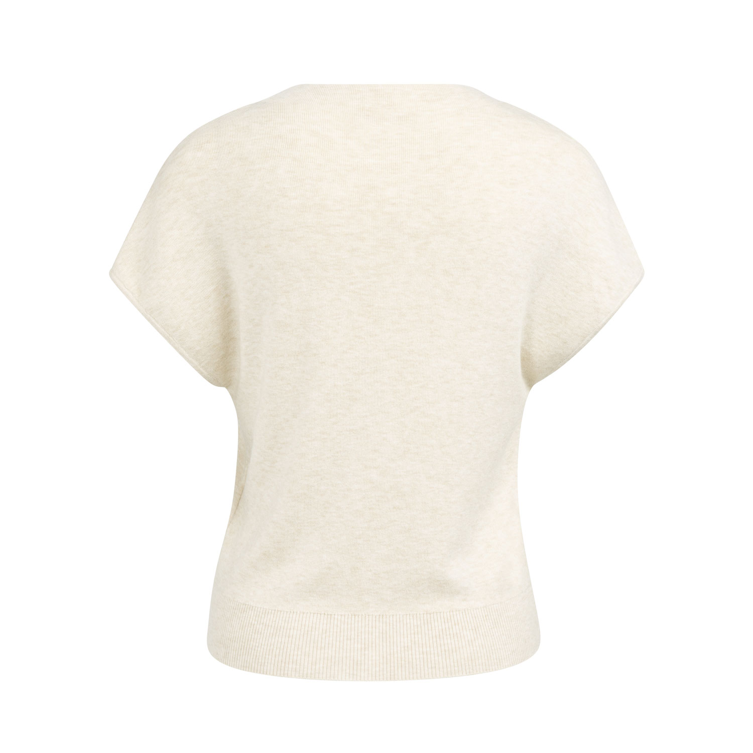 YAYA kurze Strickjacke mit Knopfleiste Beige Melange