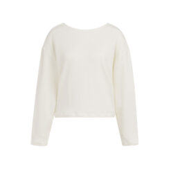 YAYA Sweatshirt mit geknotetem Rückendetail Milk Beige