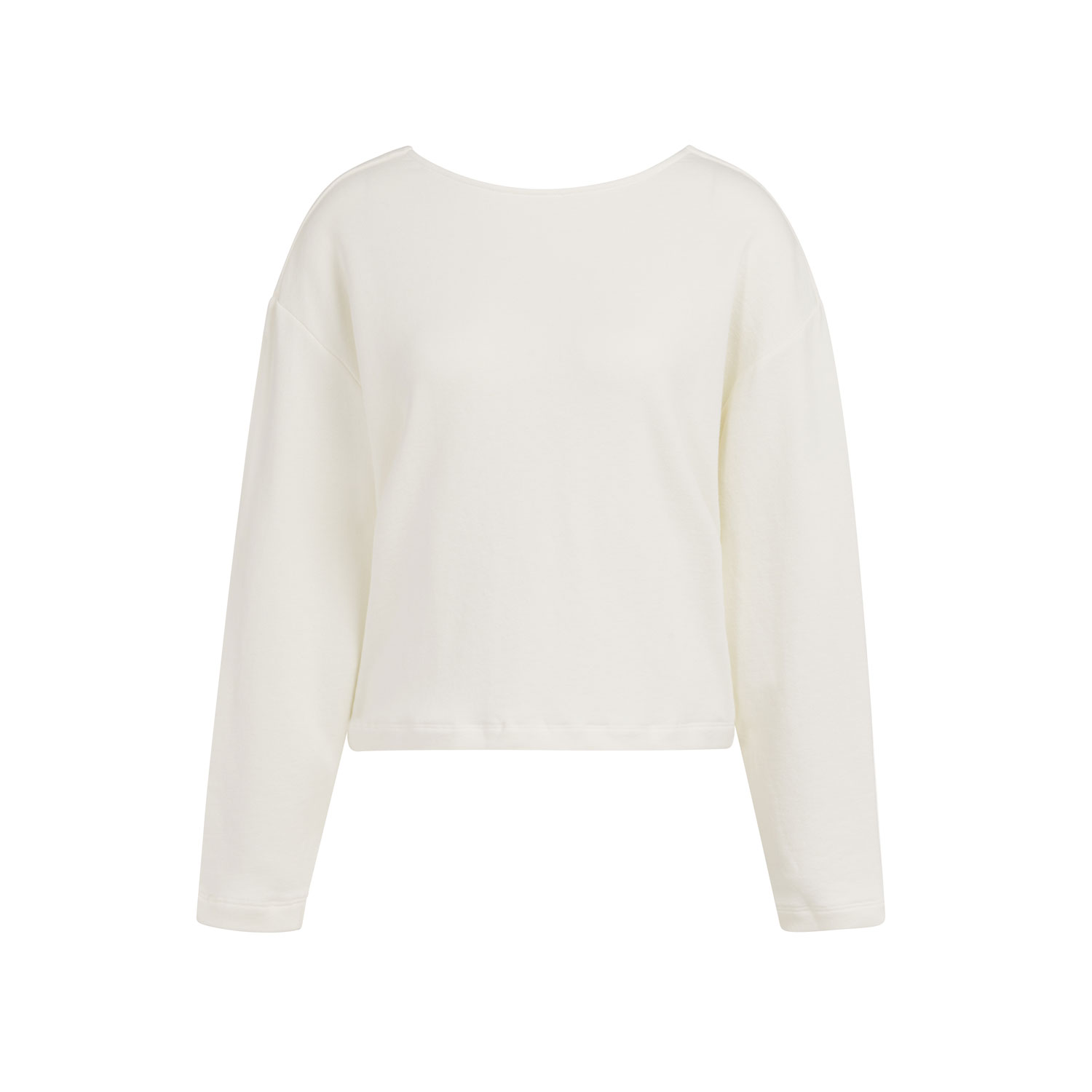 YAYA Sweatshirt mit geknotetem Rückendetail Milk Beige