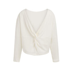 YAYA Sweatshirt mit geknotetem Rückendetail Milk Beige