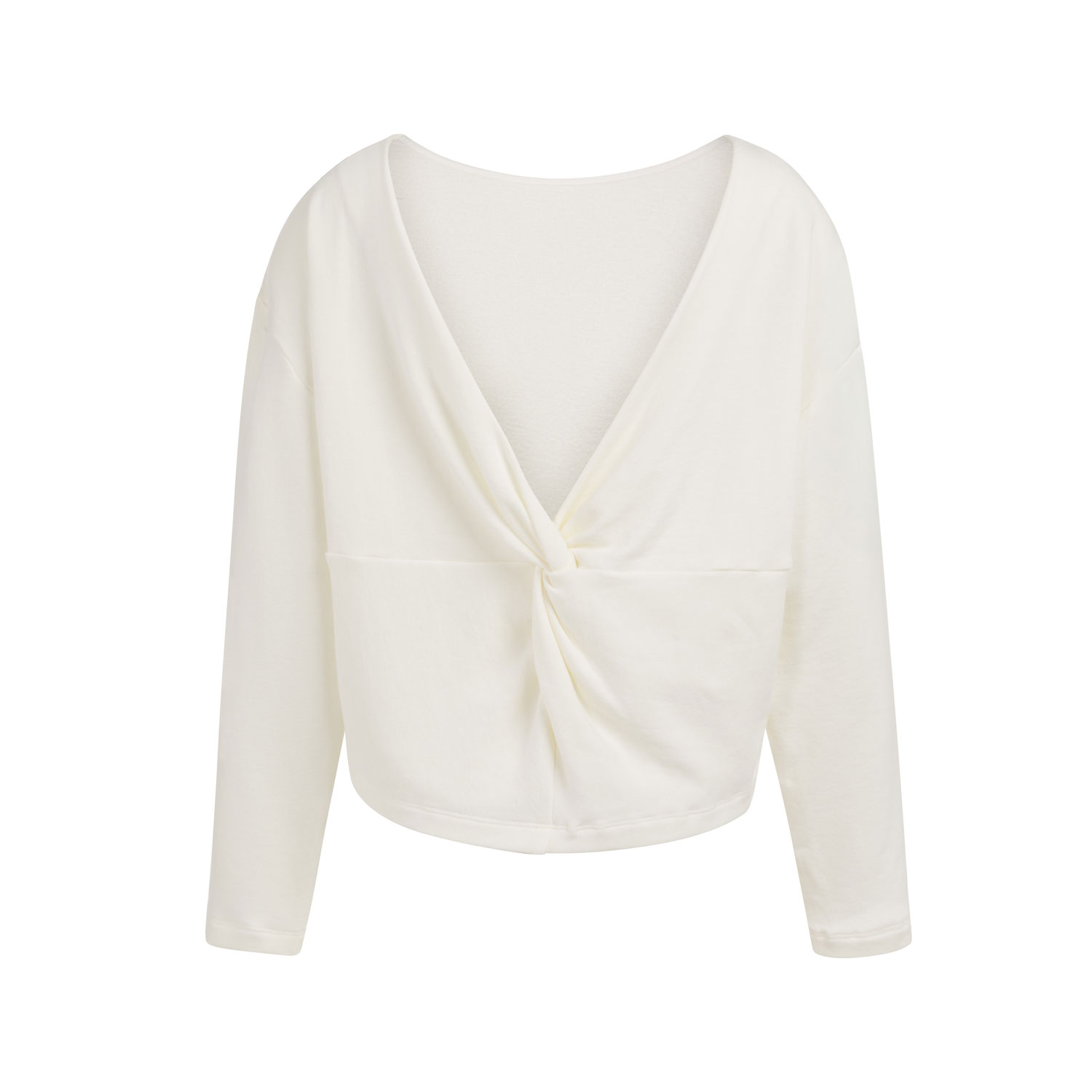 YAYA Sweatshirt mit geknotetem Rückendetail Milk Beige