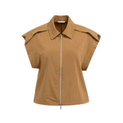 YAYA Blusenjacke mit Reißverschluss Foxtrot Brown