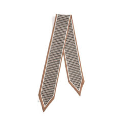YAYA Kariertes Satin-Tuch Beige Dessin