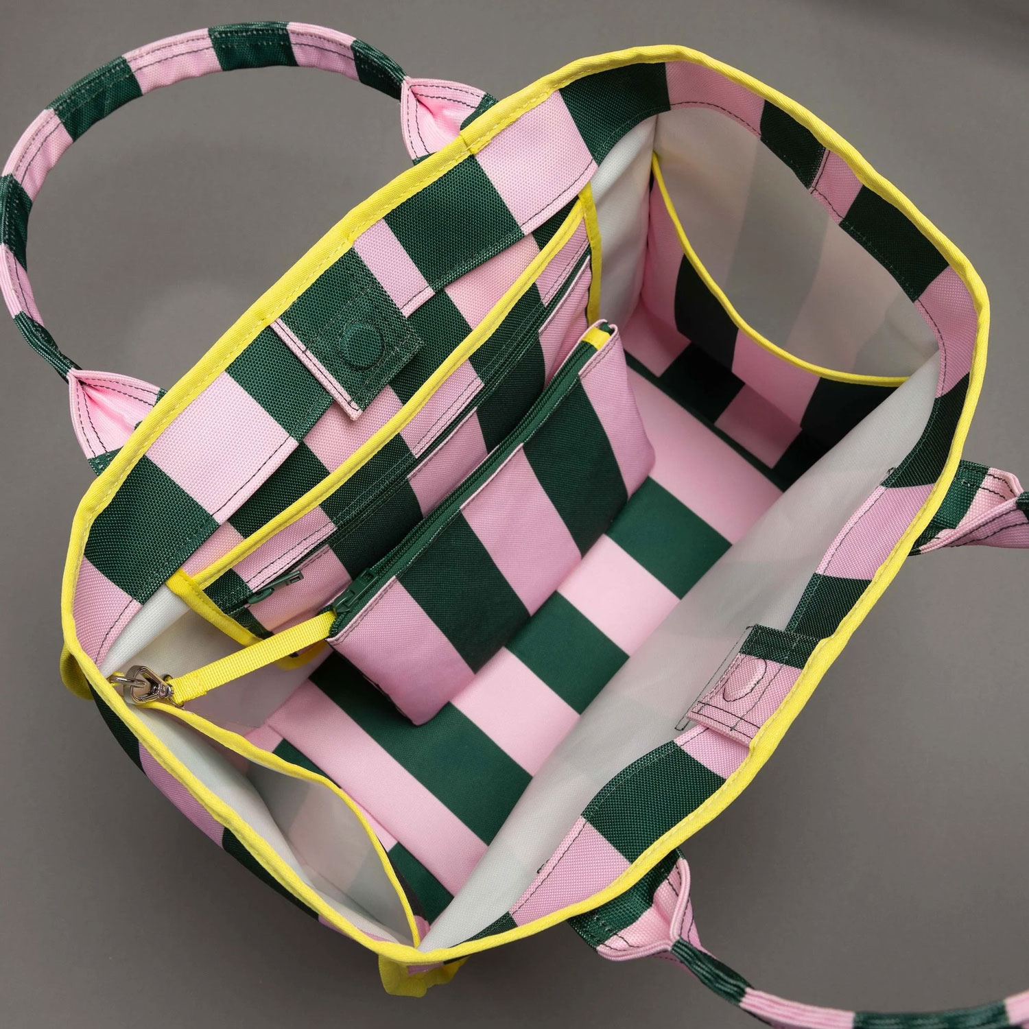 VIVI MARI Carry All Bag - bold stripes green/rosé - Image 4
