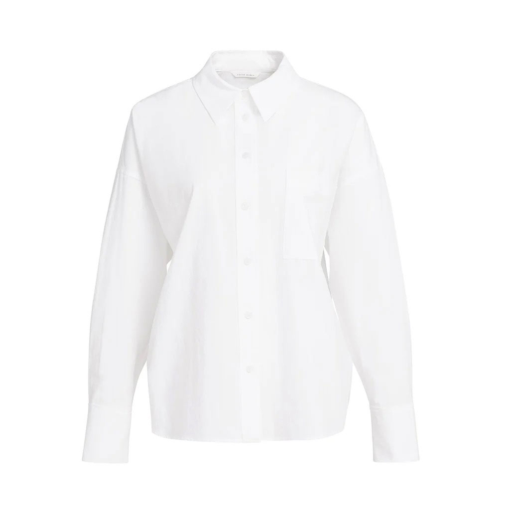 YAYA locker geschnittenes Hemd Pure White
