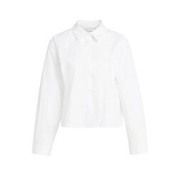 YAYA taillenkurze Bluse mit Knopfdetails Pure White