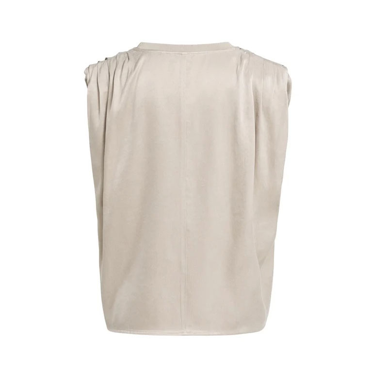 YAYA Top mit Schulterfalten Pure Cashmere Grey